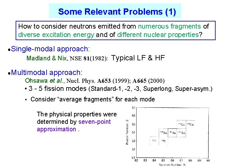 　Some Relevant Problems (1) 　 neutrons emitted from numerous fragments of How to consider