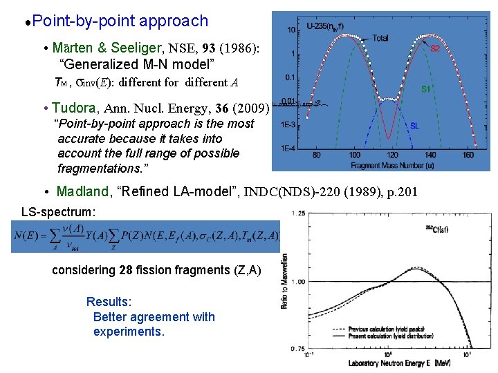 ●Point-by-point approach • Märten & Seeliger, NSE, 93 (1986): “Generalized M-N model” TM, σinv(E):