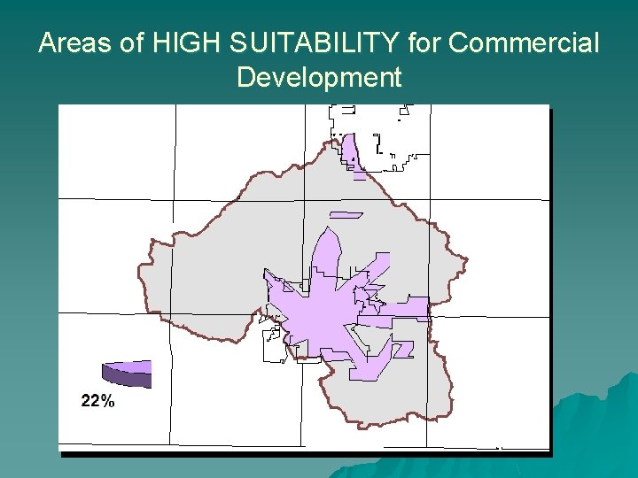 Areas of HIGH SUITABILITY for Commercial Development 