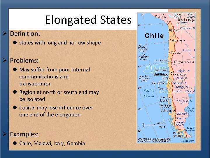 Elongated States Ø Definition: l states with long and narrow shape Ø Problems: l