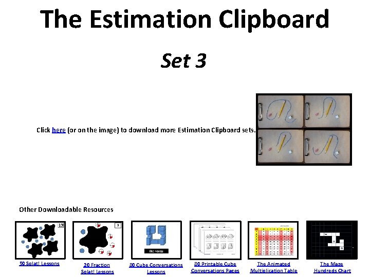 The Estimation Clipboard Set 3 Click here (or on the image) to download more