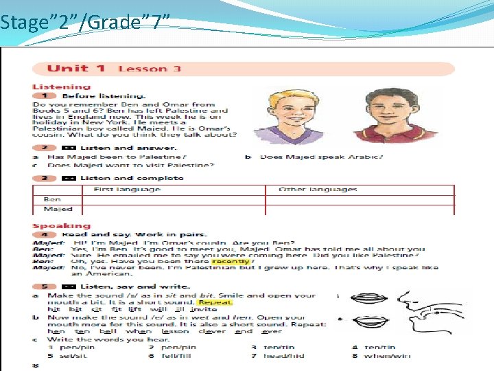 Stage” 2”/Grade” 7” 