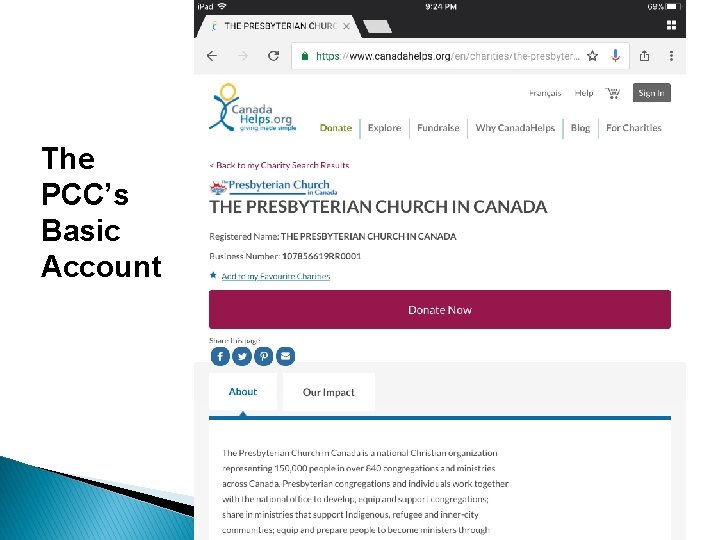 The PCC’s Basic Account 