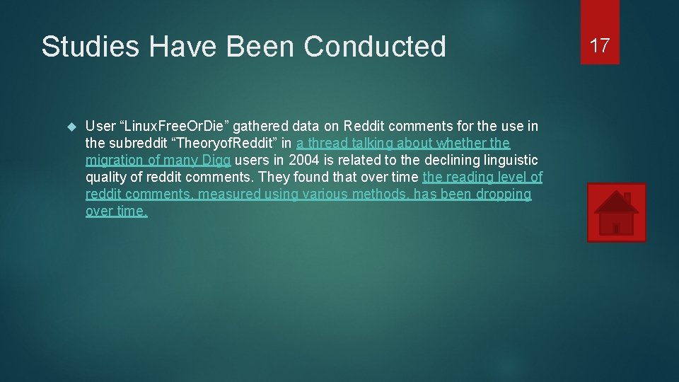 Studies Have Been Conducted User “Linux. Free. Or. Die” gathered data on Reddit comments