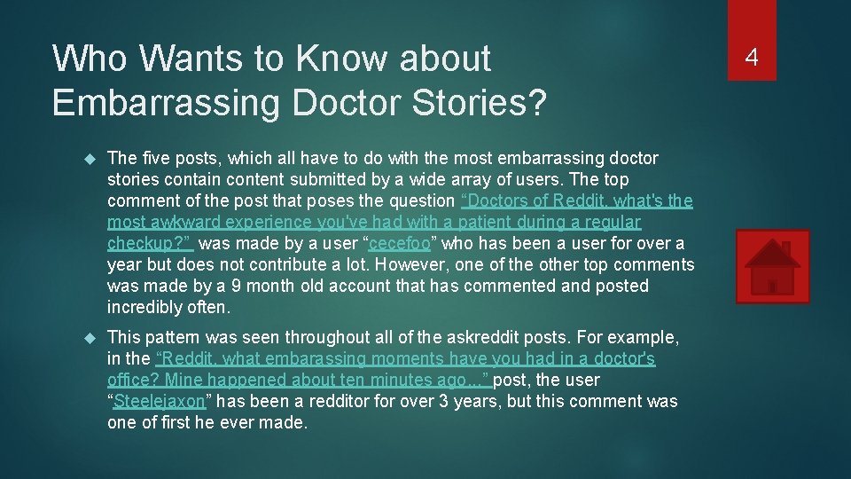 Who Wants to Know about Embarrassing Doctor Stories? The five posts, which all have