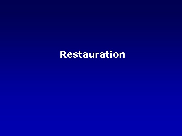 Restauration 