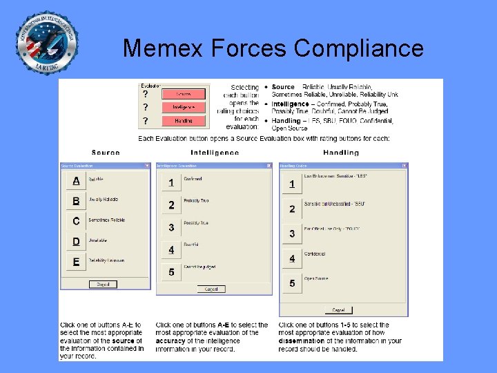 Memex Forces Compliance 