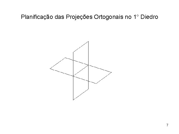 Planificação das Projeções Ortogonais no 1° Diedro 7 