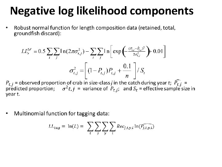 Negative log likelihood components • 