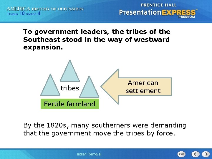 Chapter 10 Section 4 To government leaders, the tribes of the Southeast stood in
