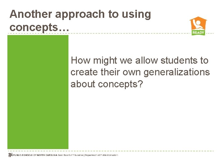 Another approach to using concepts… How might we allow students to create their own