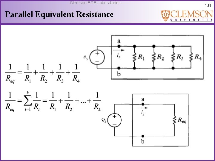 Clemson ECE Laboratories Parallel Equivalent Resistance 101 