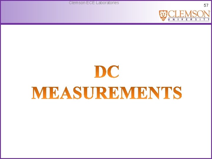Clemson ECE Laboratories 57 