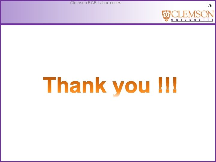 Clemson ECE Laboratories 76 