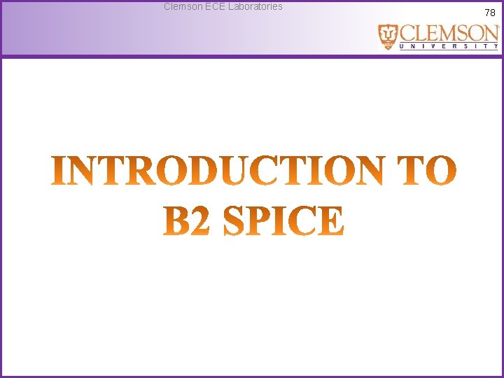 Clemson ECE Laboratories 78 