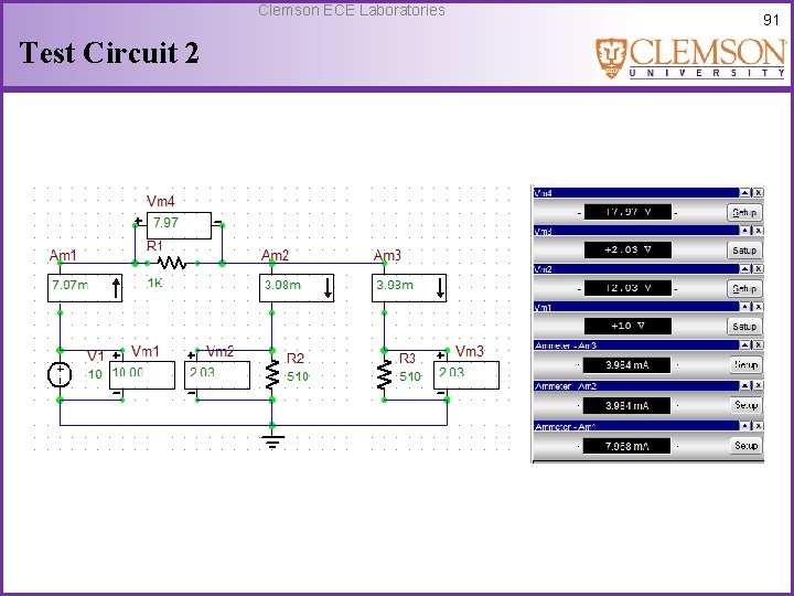 Clemson ECE Laboratories Test Circuit 2 91 