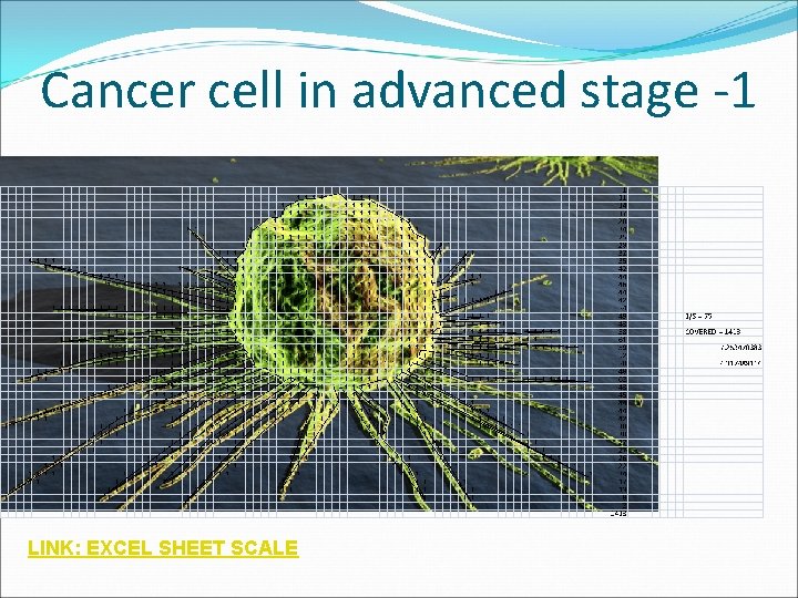 Cancer cell in advanced stage -1 LINK: EXCEL SHEET SCALE 