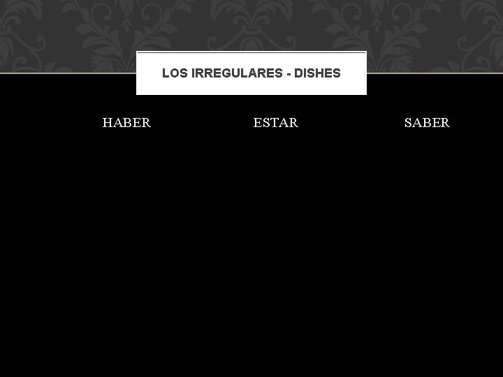 LOS IRREGULARES - DISHES HABER ESTAR SABER 