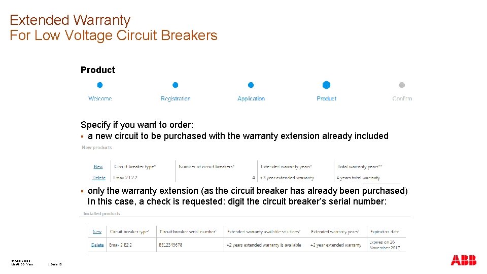 Extended Warranty For Low Voltage Circuit Breakers Product Specify if you want to order: