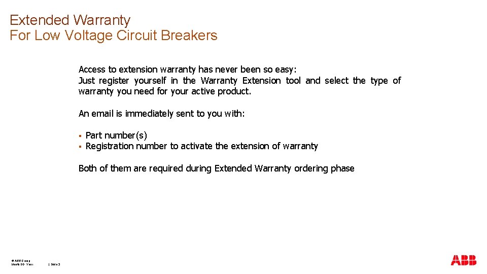 Extended Warranty For Low Voltage Circuit Breakers Access to extension warranty has never been