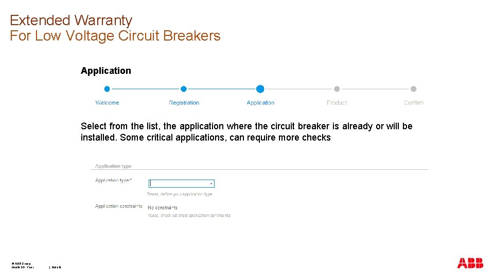 Extended Warranty For Low Voltage Circuit Breakers Application Select from the list, the application