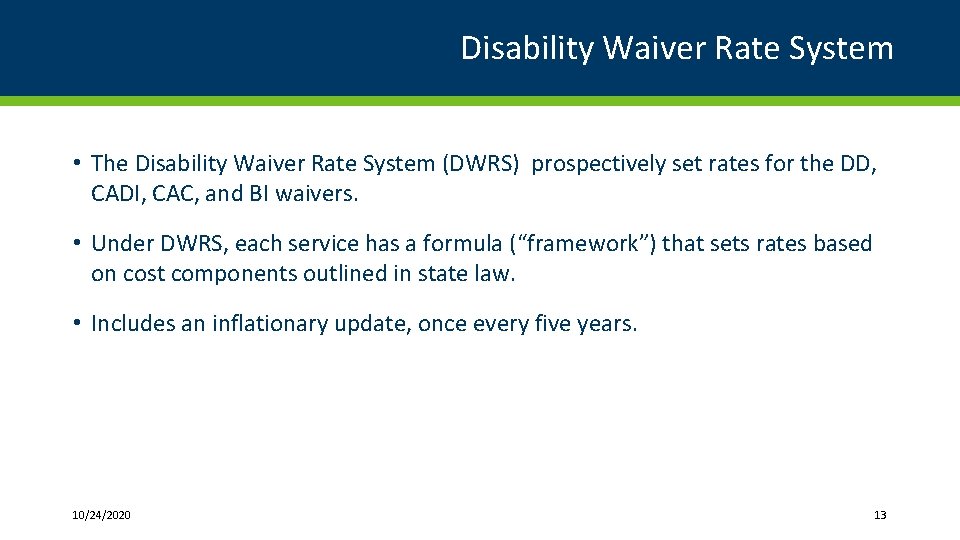 HCBS Workforce Programs and Payment Rates Disability Services