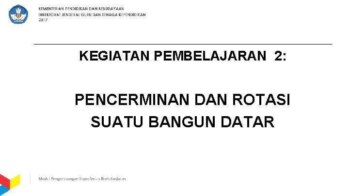 KEGIATAN PEMBELAJARAN 2: PENCERMINAN DAN ROTASI SUATU BANGUN DATAR 