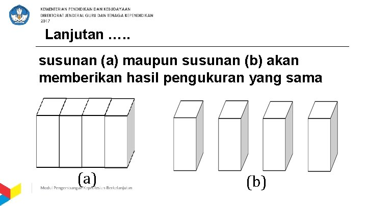 Lanjutan …. . susunan (a) maupun susunan (b) akan memberikan hasil pengukuran yang sama