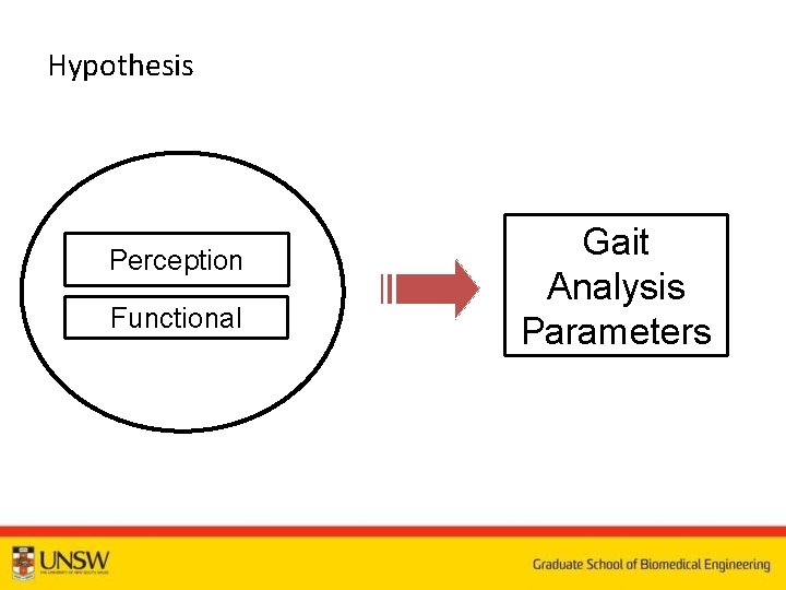 Hypothesis Perception Functional Gait Analysis Parameters 