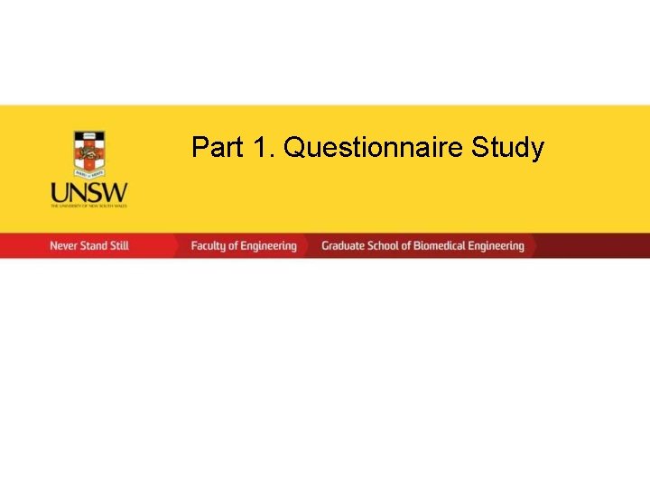 Part 1. Questionnaire Study 
