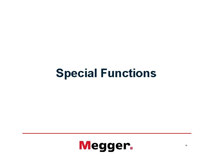 Special Functions 31 