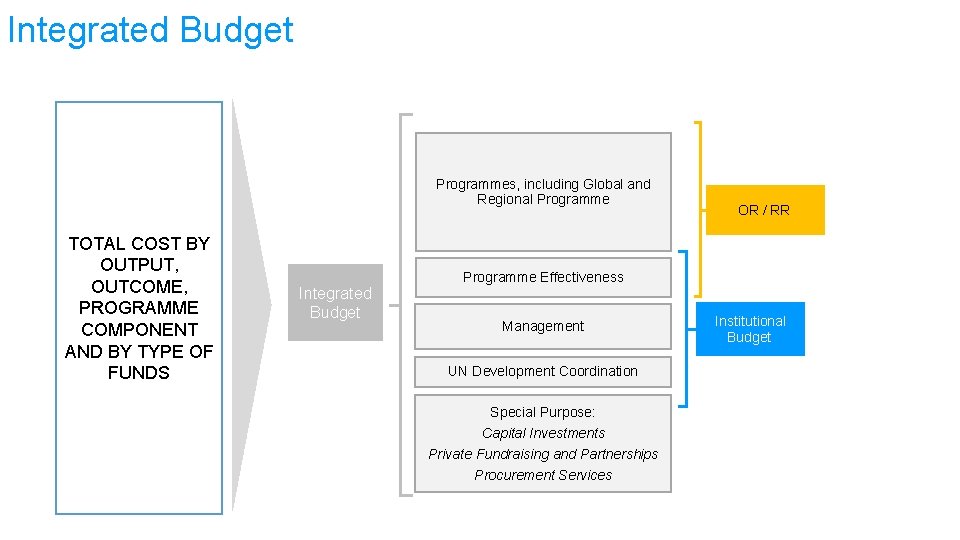 Integrated Budget Programmes, including Global and Regional Programme TOTAL COST BY OUTPUT, OUTCOME, PROGRAMME