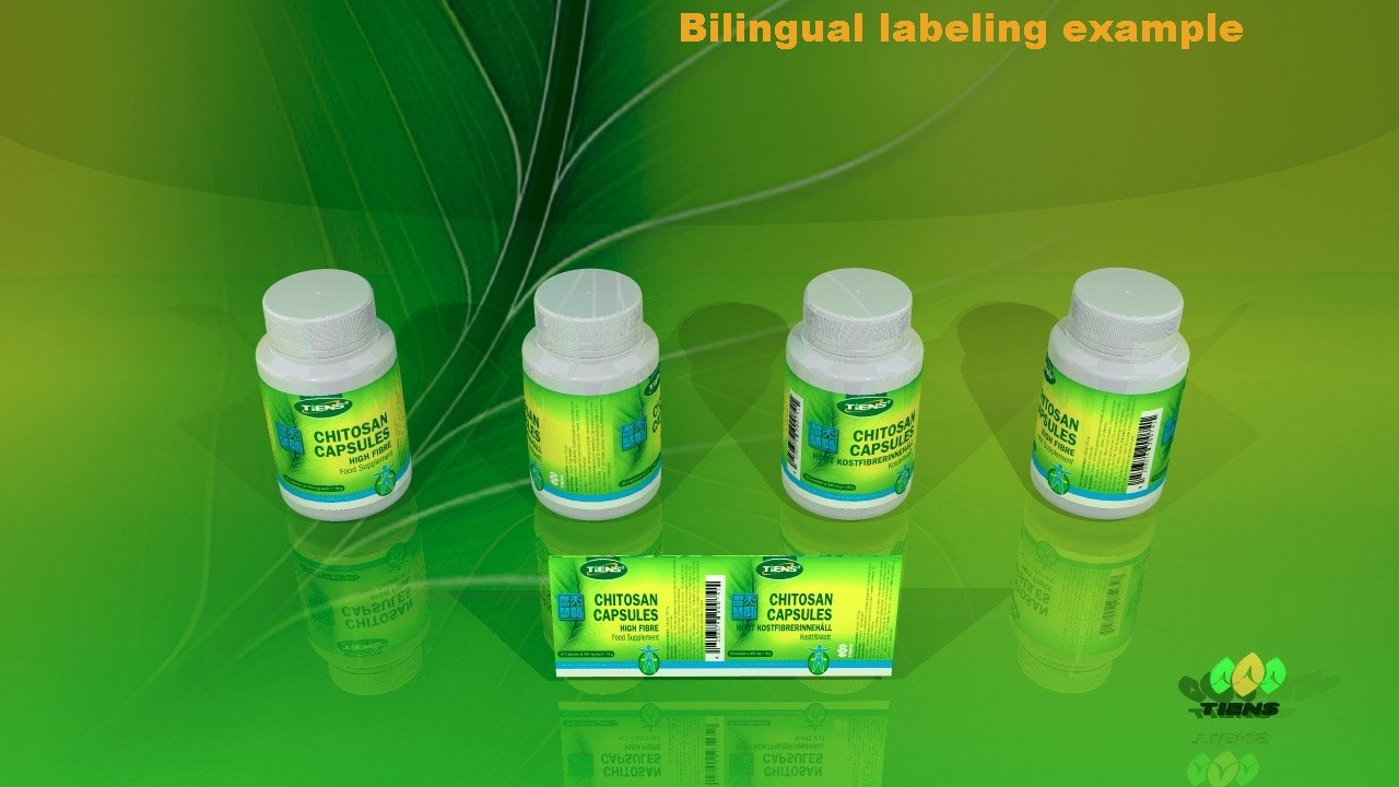 Bilingual labeling example 