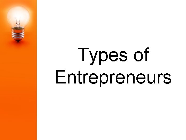 Types of Entrepreneurs 