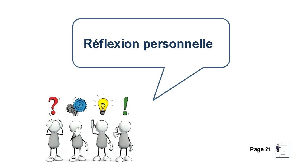 Réflexion personnelle Page 21 