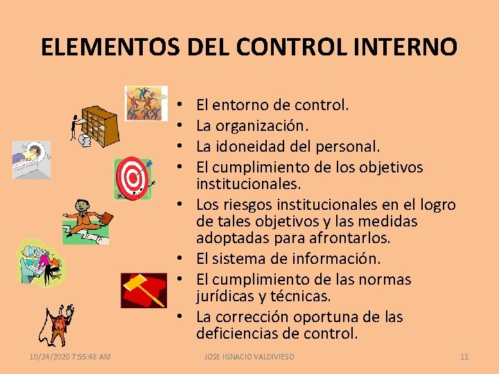 ELEMENTOS DEL CONTROL INTERNO • • 10/24/2020 7: 55: 48 AM El entorno de