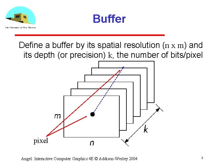 Buffer Define a buffer by its spatial resolution (n x m) and its depth