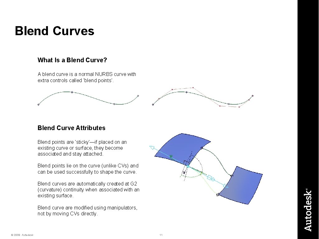 Blend Curves What Is a Blend Curve? A blend curve is a normal NURBS