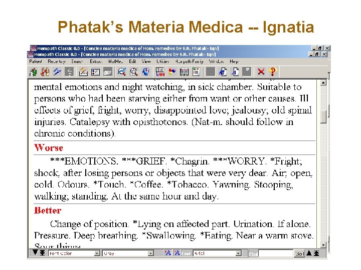 Phatak’s Materia Medica -- Ignatia 