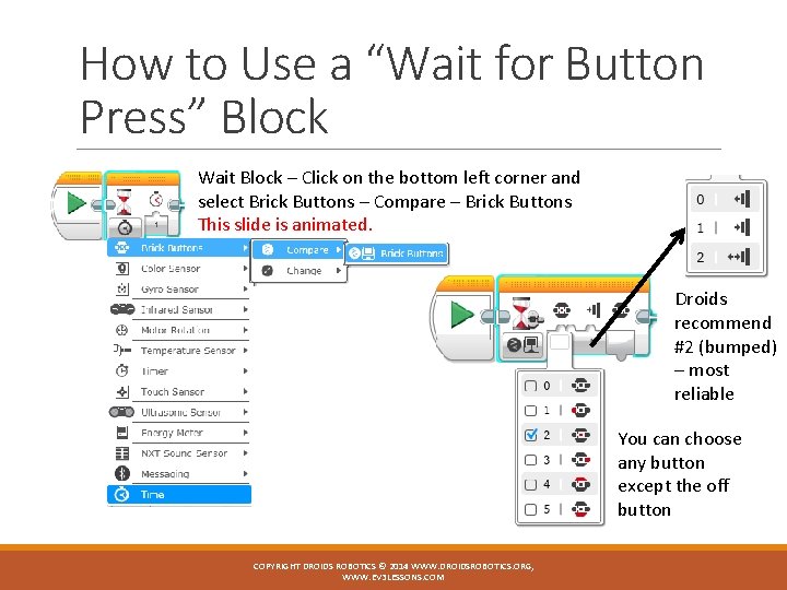 How to Use a “Wait for Button Press” Block Wait Block – Click on