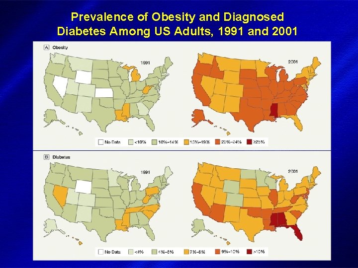 Prevalence of Obesity and Diagnosed Diabetes Among US Adults, 1991 and 2001 DIMISEM Perugia