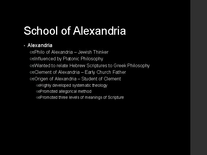 School of Alexandria • Alexandria Philo of Alexandria – Jewish Thinker Influenced by Platonic