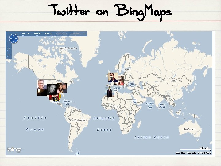 Twitter on Bing. Maps 