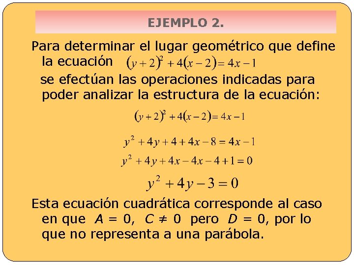 Como Determinar El Lugar Geometrico De Una Ecuacion