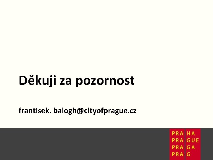 Děkuji za pozornost frantisek. balogh@cityofprague. cz Hodnocení webových stránek MČ 25 / 21. 4.