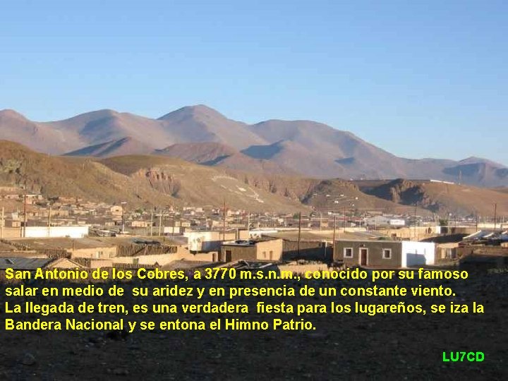 San Antonio de los Cobres, a 3770 m. s. n. m. , conocido por