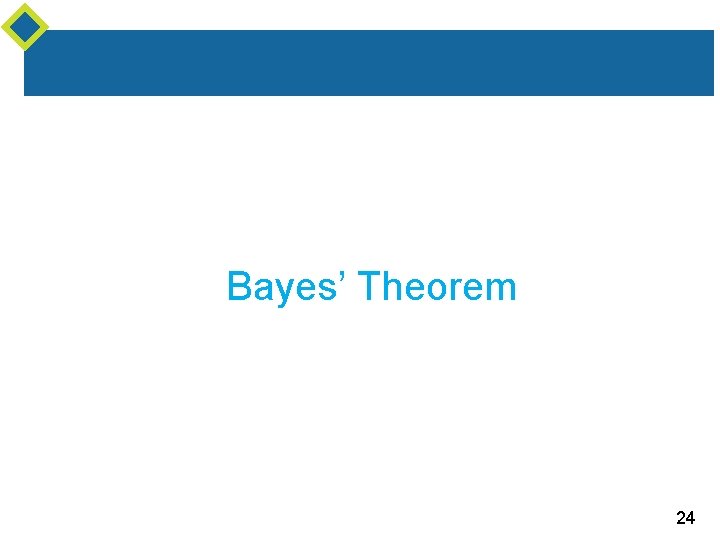 Bayes’ Theorem 24 