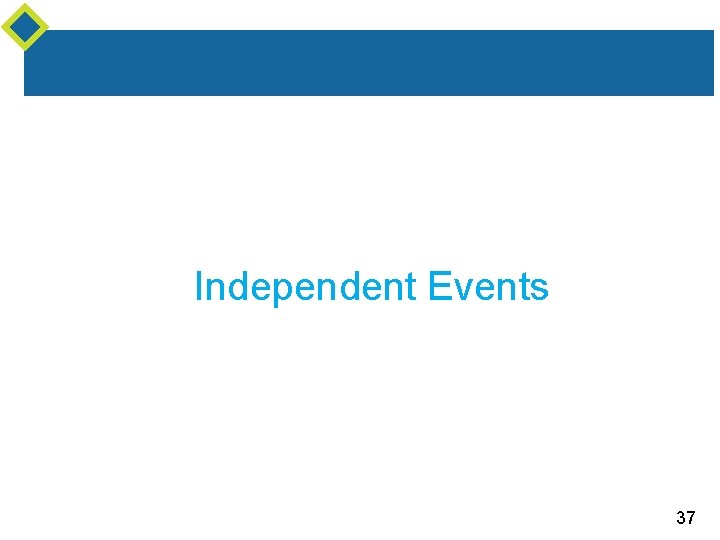 Independent Events 37 