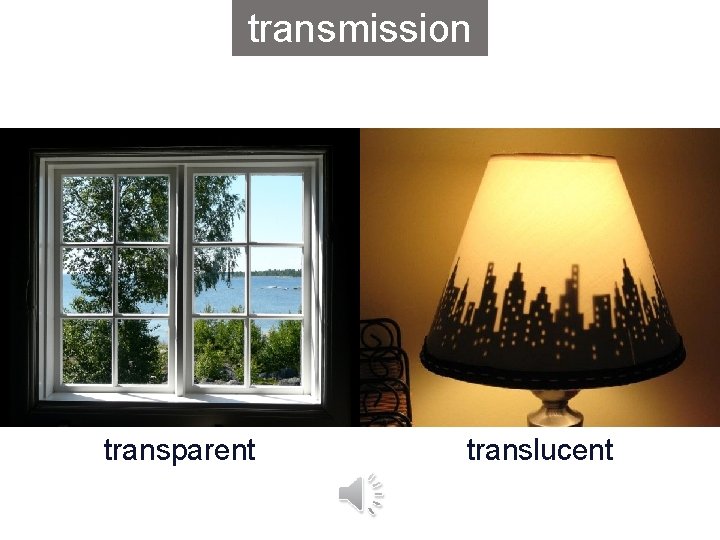 transmission transparent translucent 