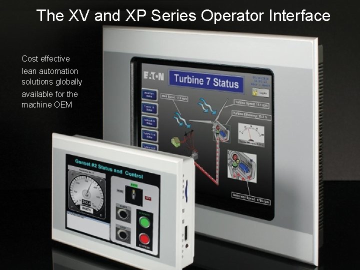 The XV and XP Series Operator Interface Cost effective lean automation solutions globally available